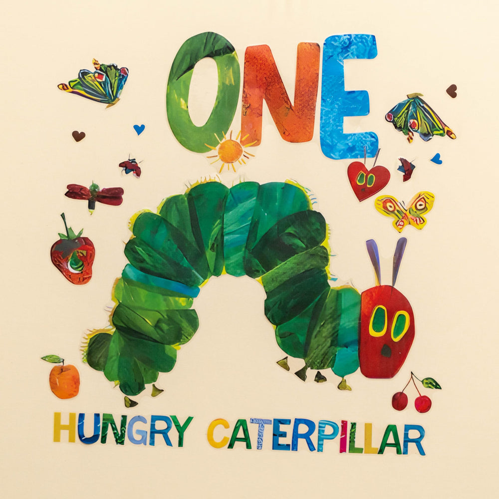 Raoformi One Hungry Caterpillar decal characters and butterflies illustration closeup for kid-friendly decor