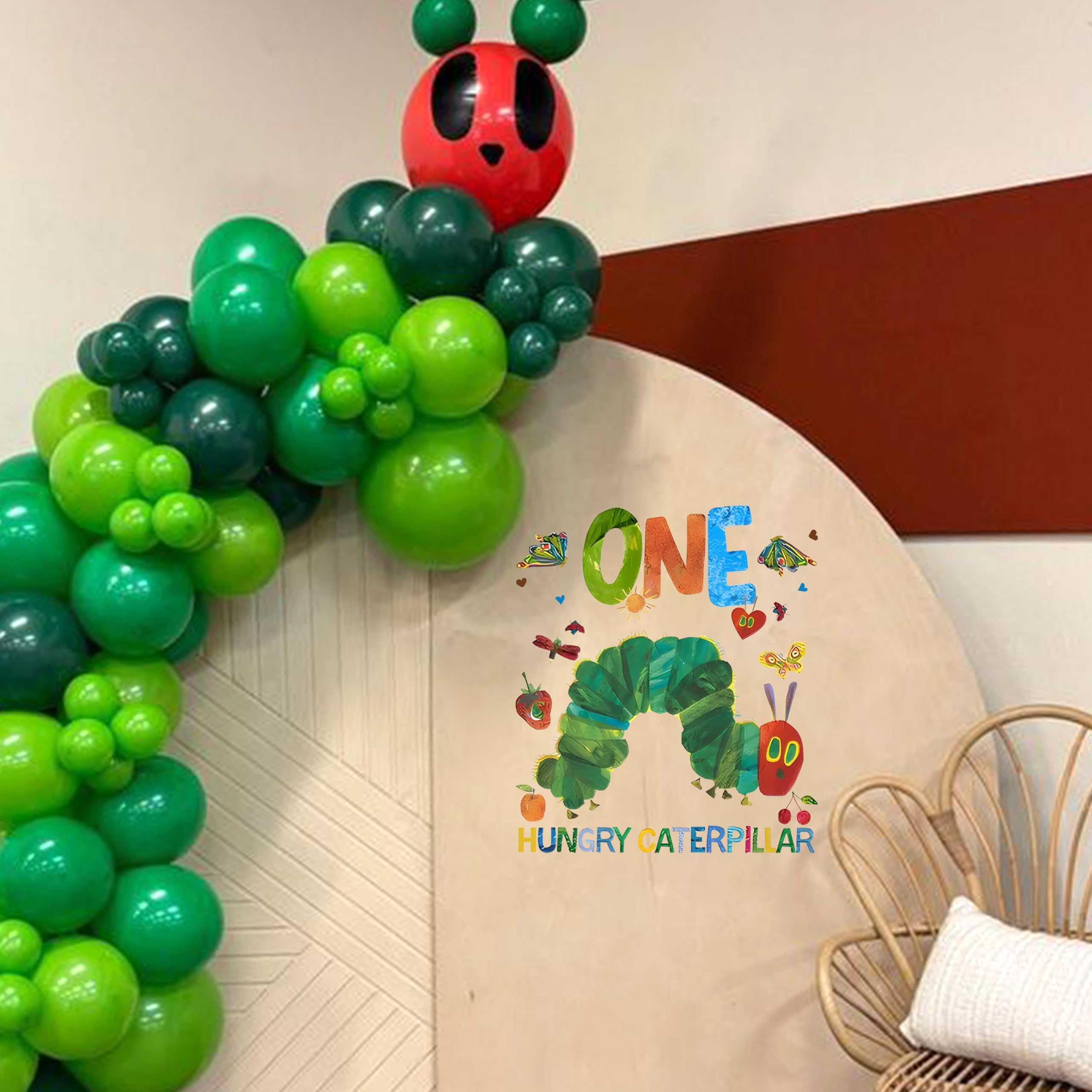 Raoformi One Hungry Caterpillar decal green caterpillar detail ideal for wall decor