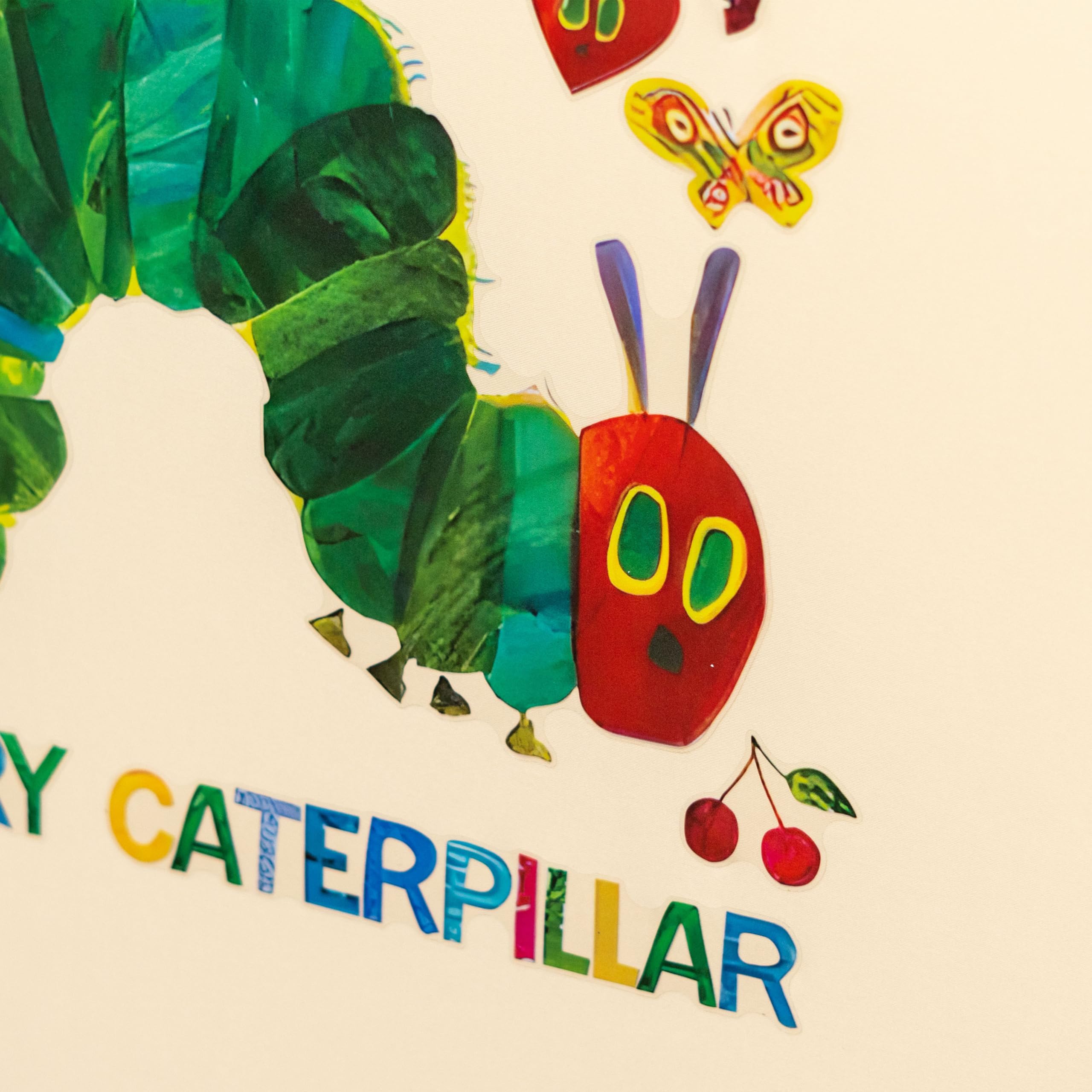Raoformi One Hungry Caterpillar decal wall layout for photo backdrop setup
