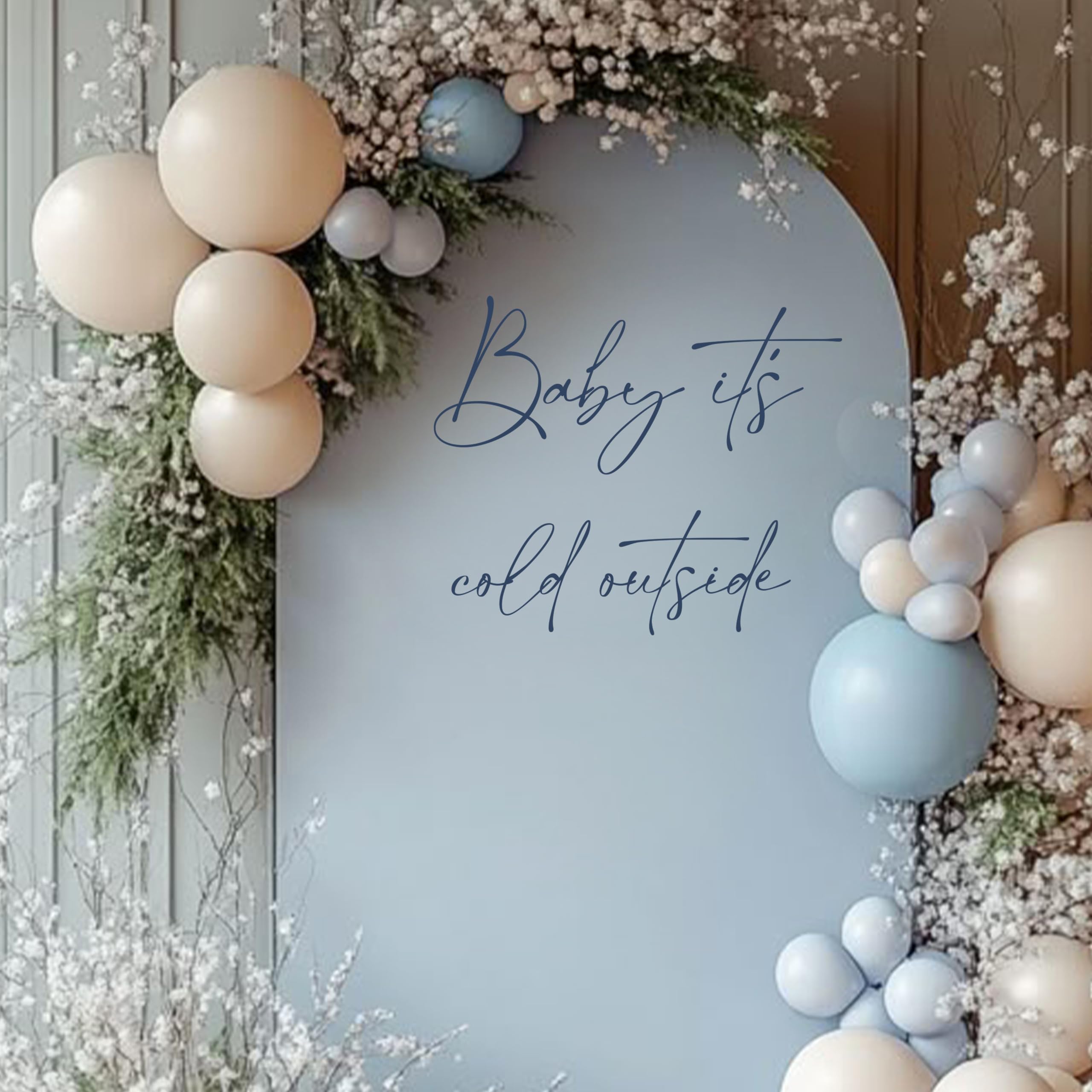 Raoformi Winter photography backdrop wall decal — high-contrast script for seasonal shoots.