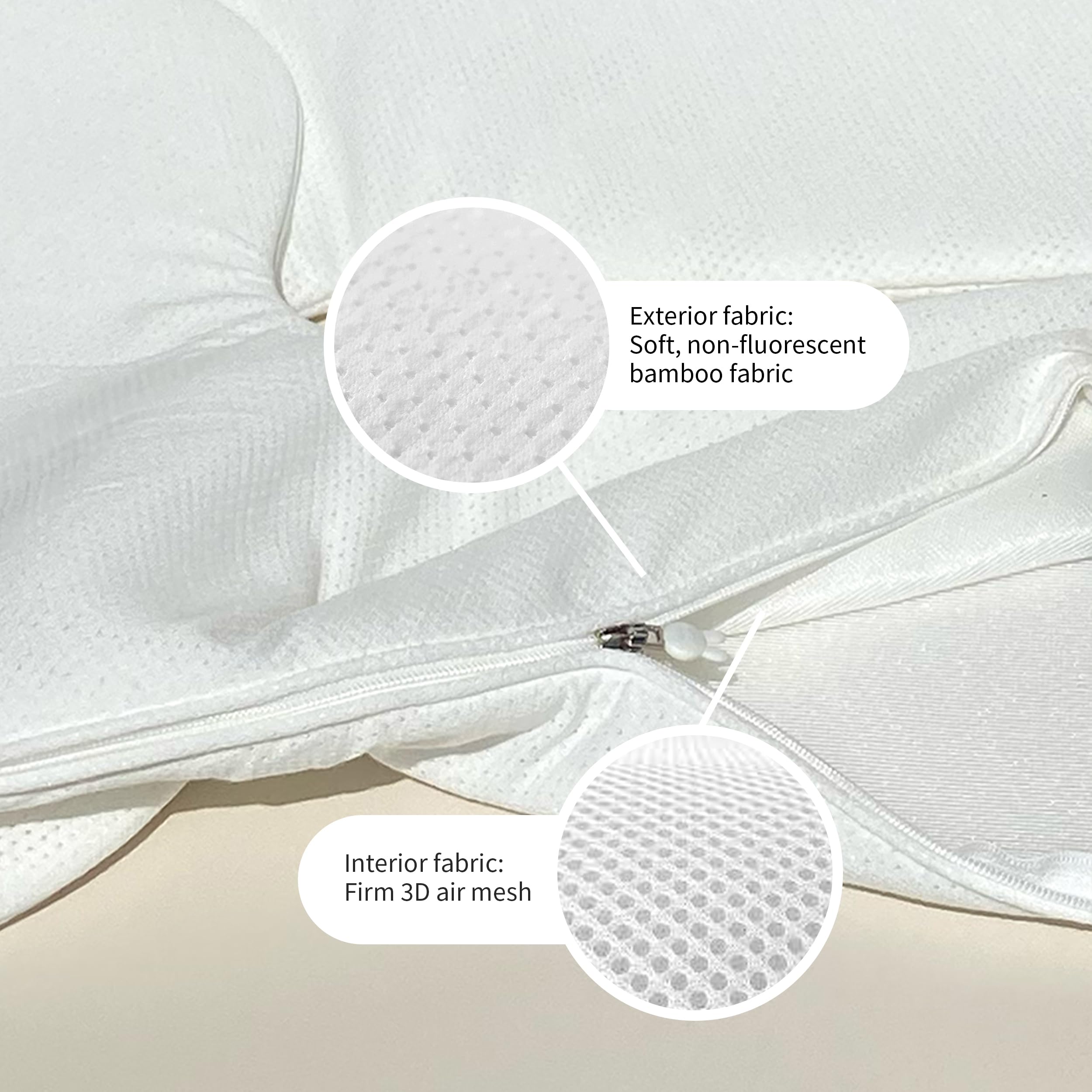 RaRas side snuggle cover promotes ventilation and comfort during awake moments.