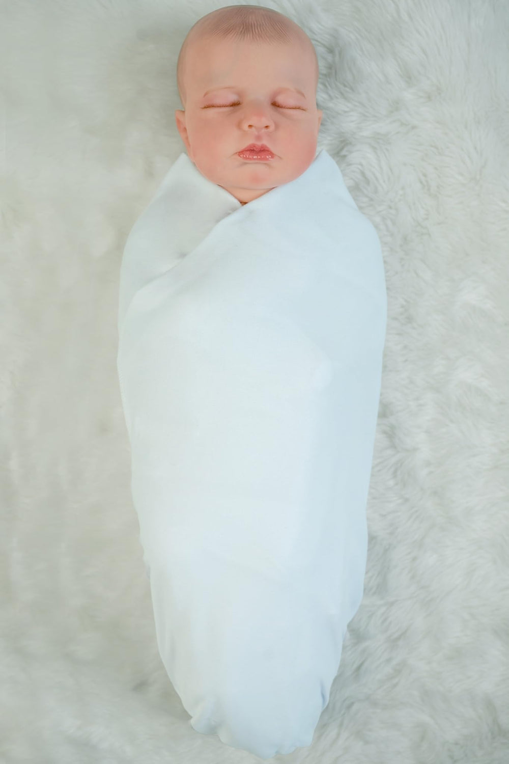 RATIVE unisex newborn 3-white blankets pack highlights versatile easy-care set