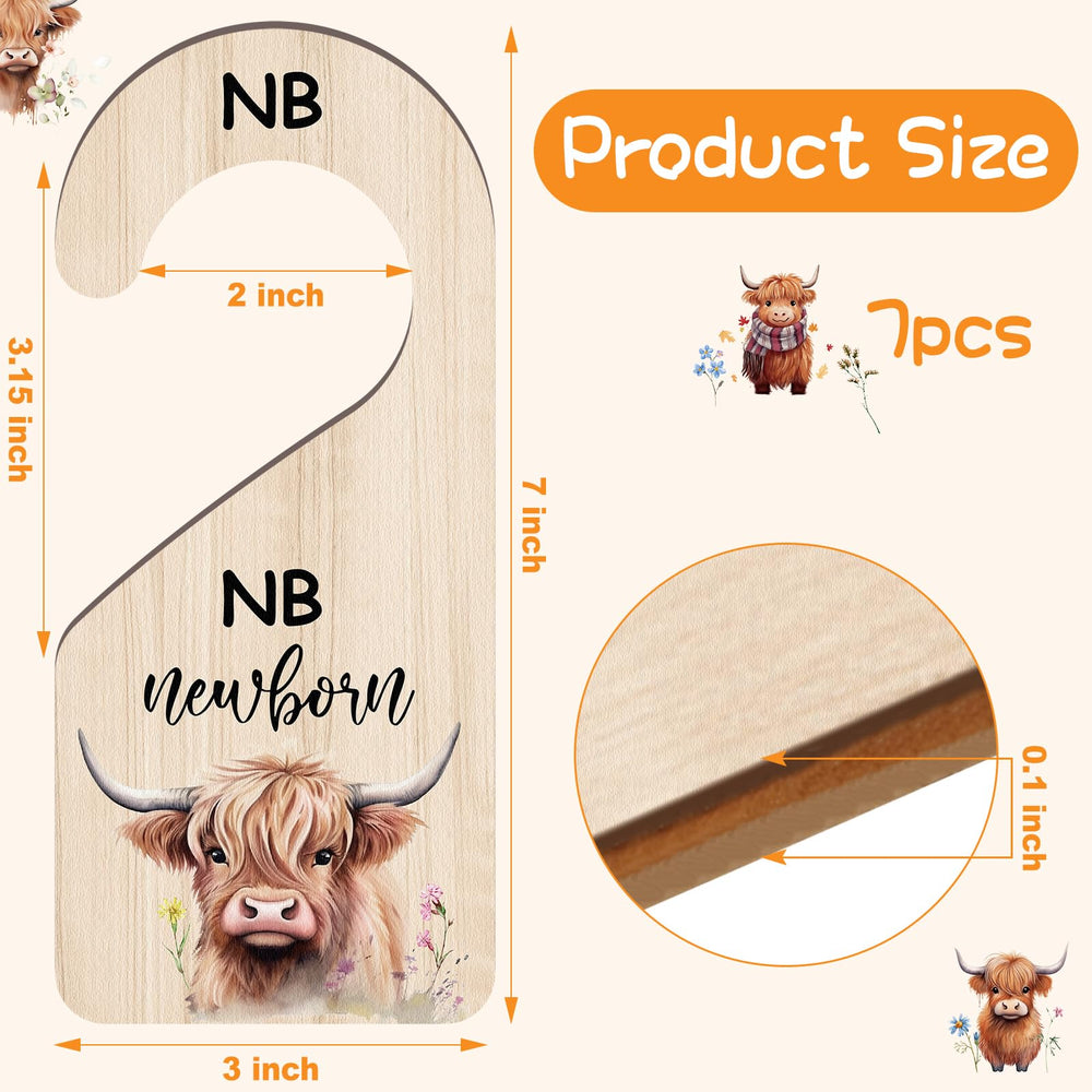 RattanView Highland Cow divider back view highlights double-sided prints for easy visibility
