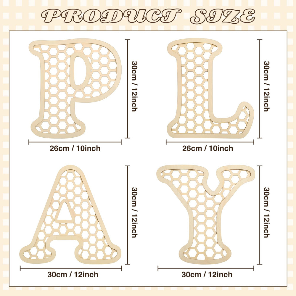 RattanView rattan hexagon design letters add bohemian charm to nursery walls.