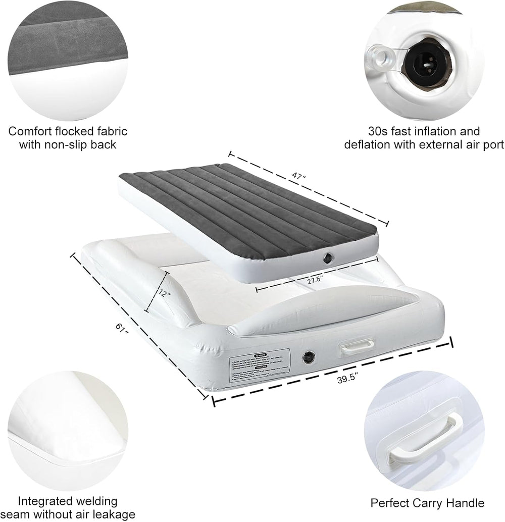 RAUMRIGGE inflatable bed features included electric pump for quick setup