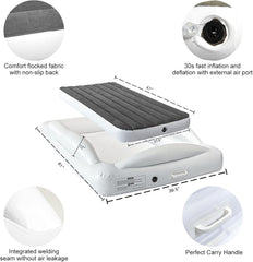 RAUMRIGGE inflatable bed features included electric pump for quick setup