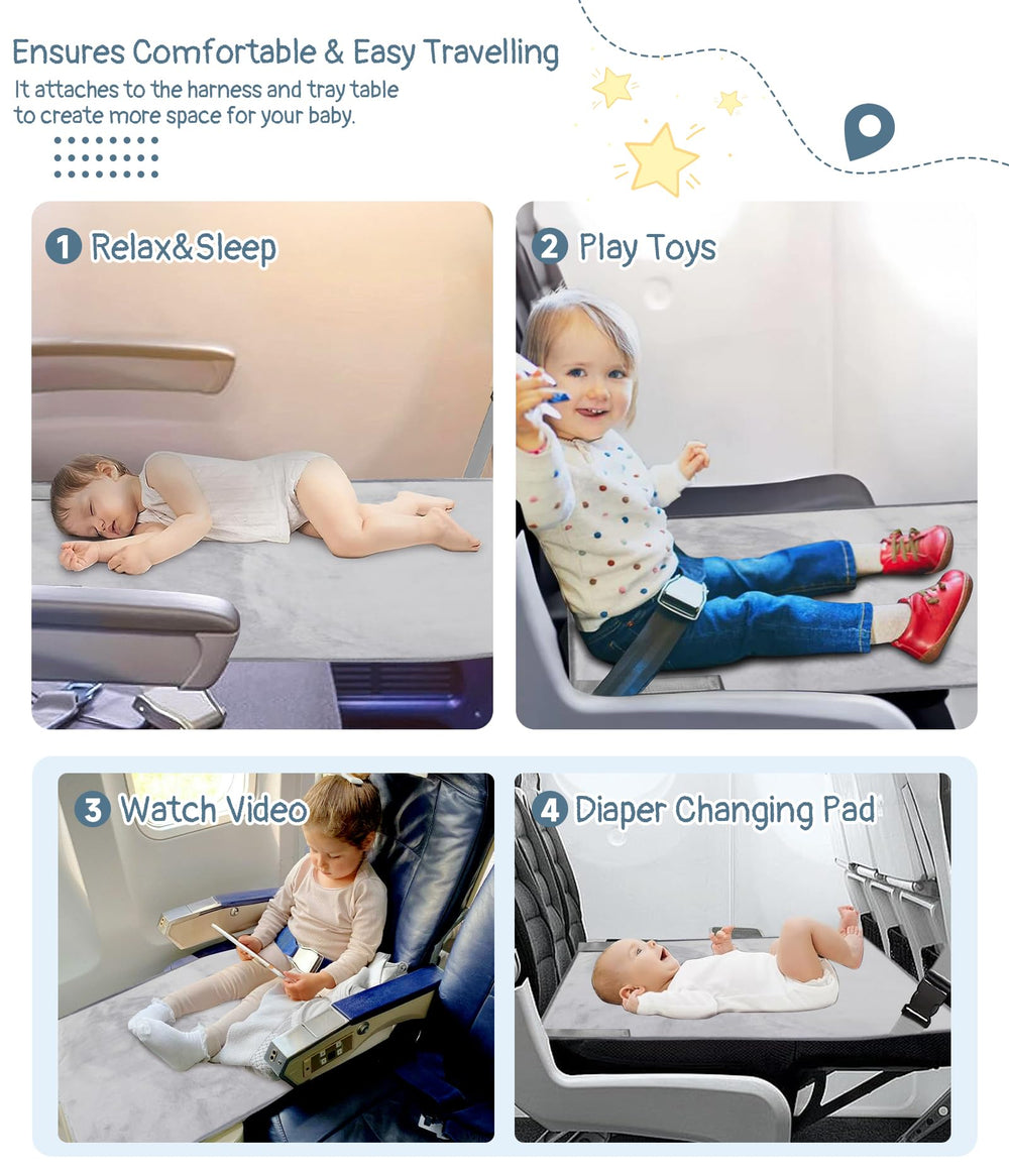 Ravasen Toddler Airplane Bed side pockets keeping toys organized during travel.