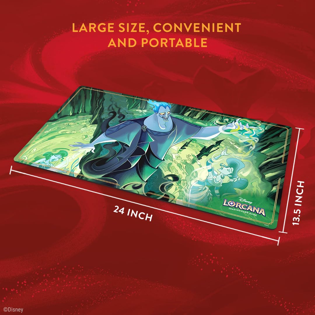 Ravensburger Lorcana Hades playmat anti-slip bottom keeps mats in place during play.