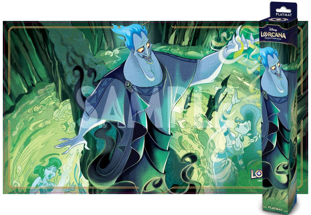 Ravensburger Lorcana Hades playmat doubles as desk mat or mouse pad for versatile use.