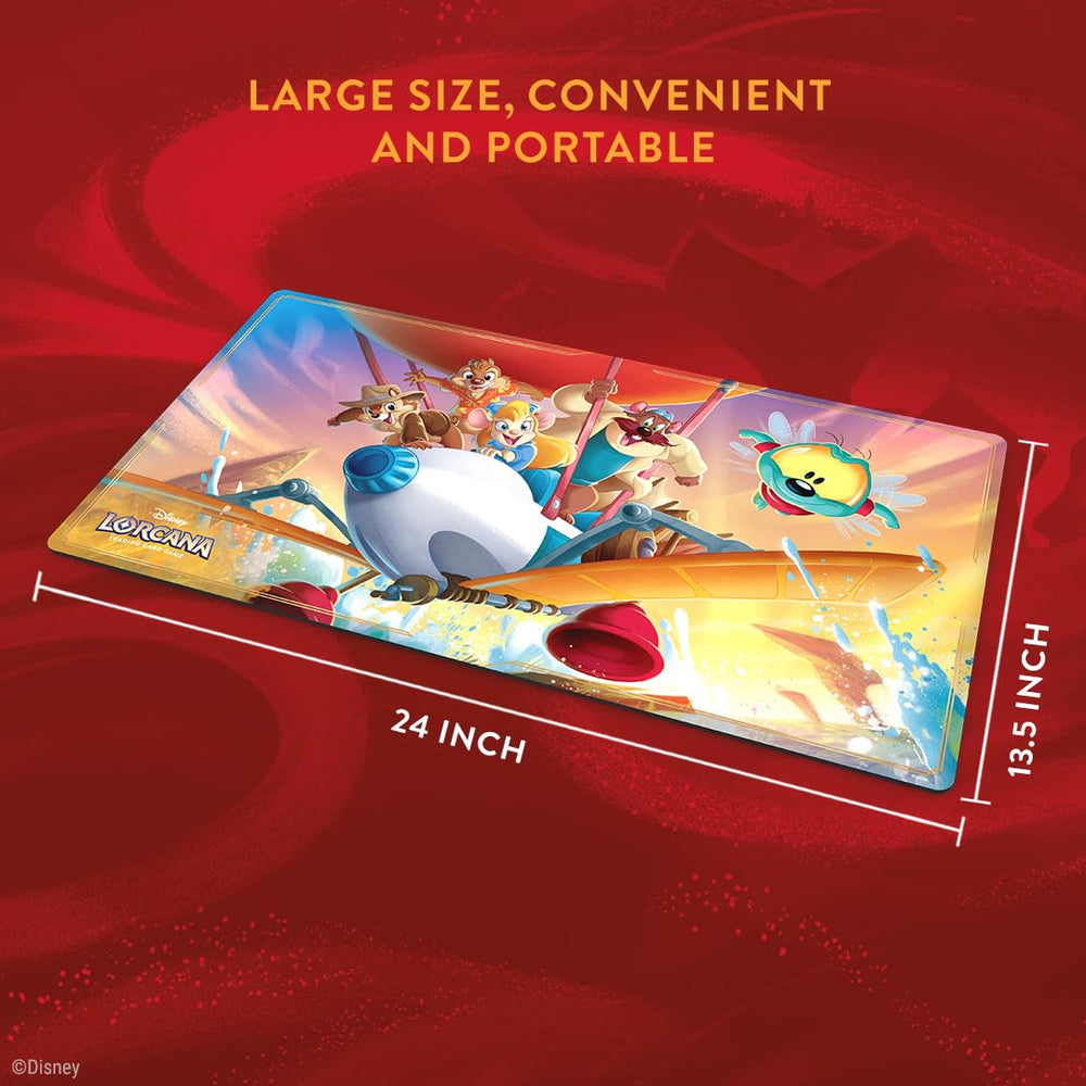 Ravensburger Rescue Rangers Away playmat rolled for transport enables easy setup.