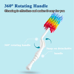 Rayhee bottle brush with 360-degree rotation reaches deep inside bottles.