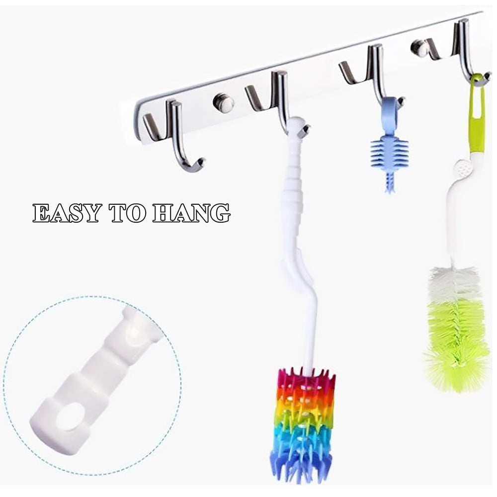 Rayhee scratch-free cleaning with soft silicone bristles for baby bottles.