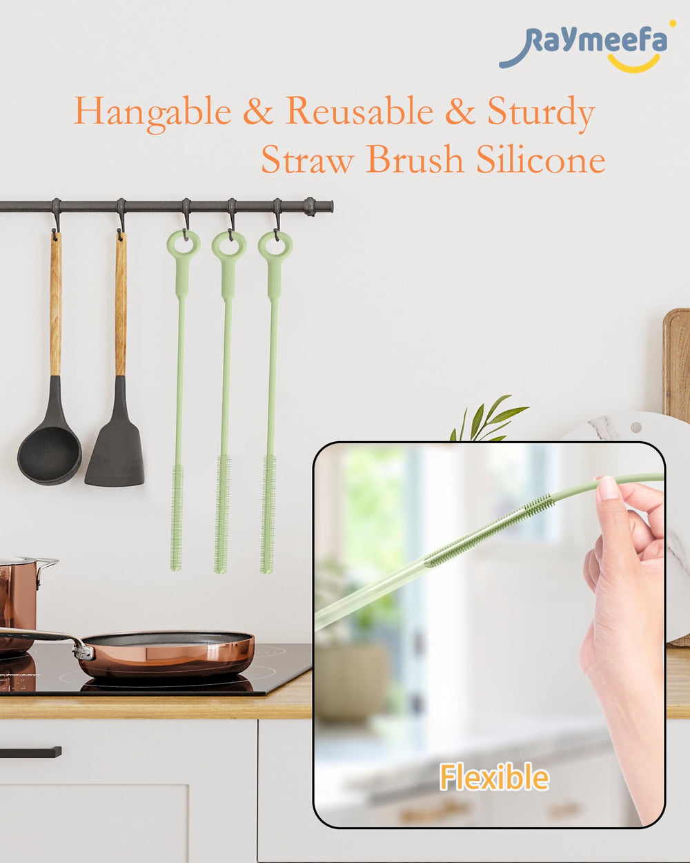 Raymeefa set of 2 straw cleaners simplifies replacements and storage