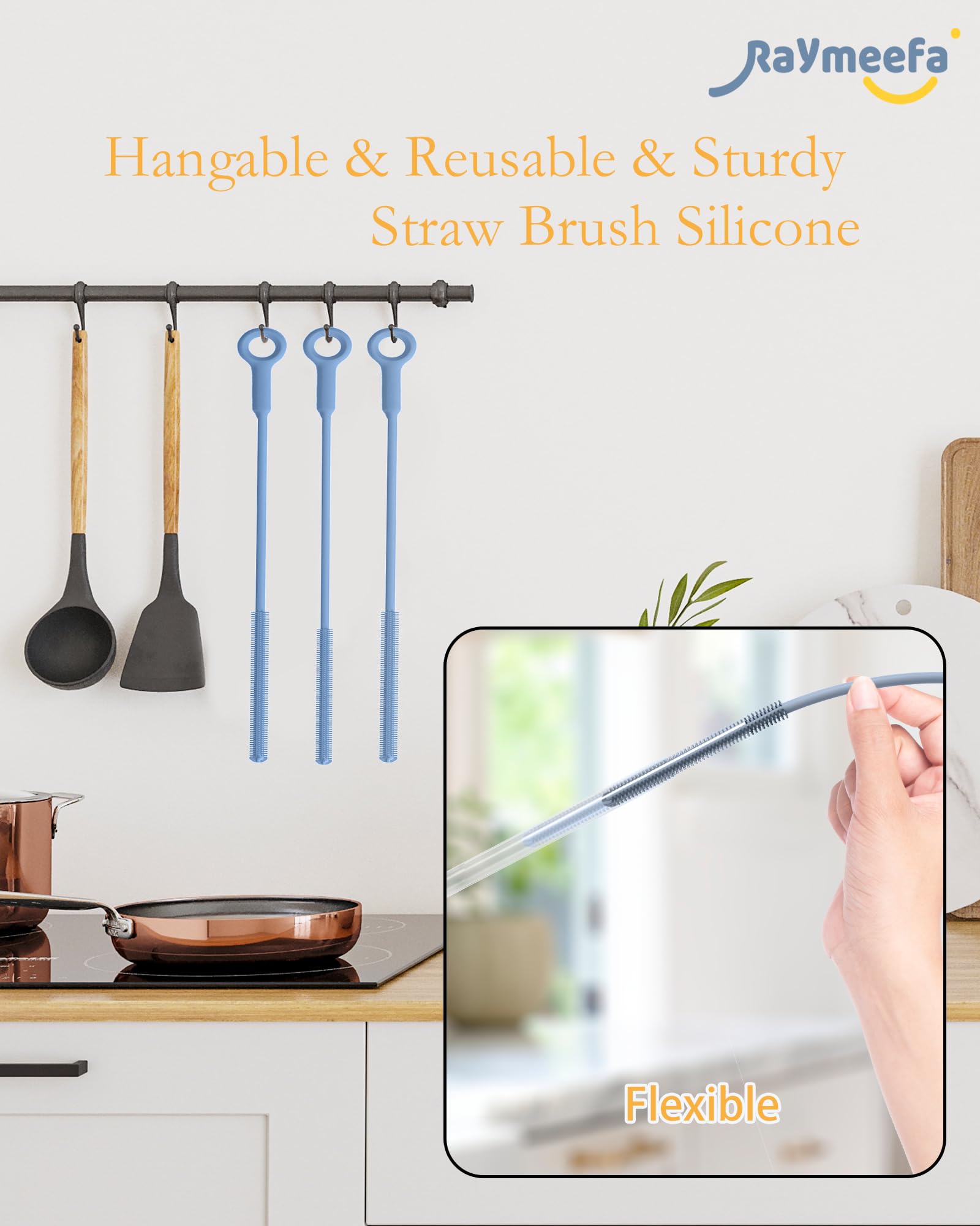 Raymeefa set-of-2 straw cleaner brushes for multiple bottles.