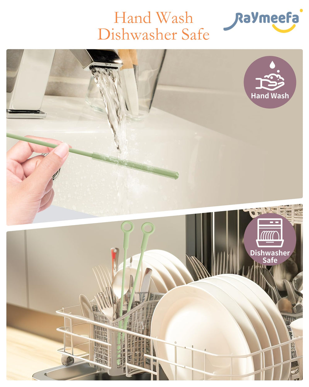 Raymeefa travel-friendly straw cleaner fits in bag for on-the-go cleaning