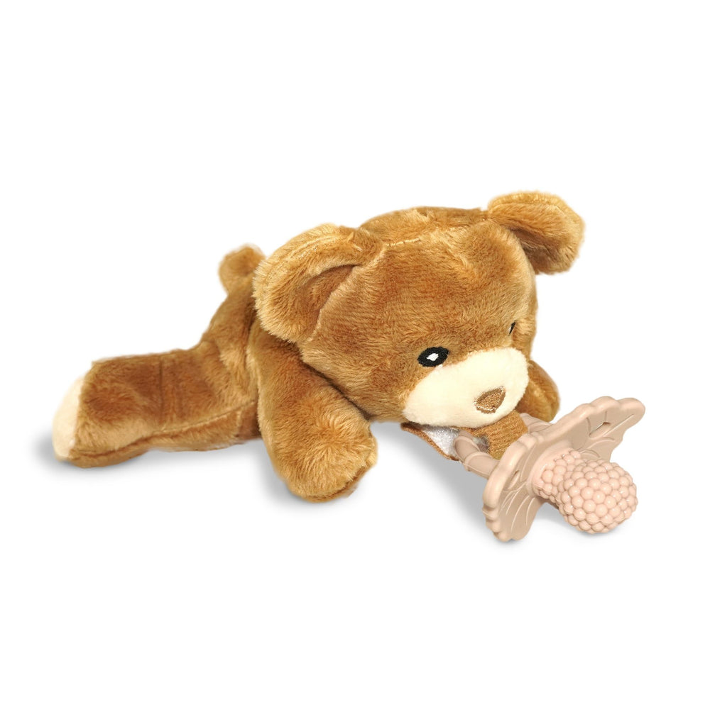 RaZbaby Bear RaZbuddy teether BerryBumps close-up soothing sore gums on the go.