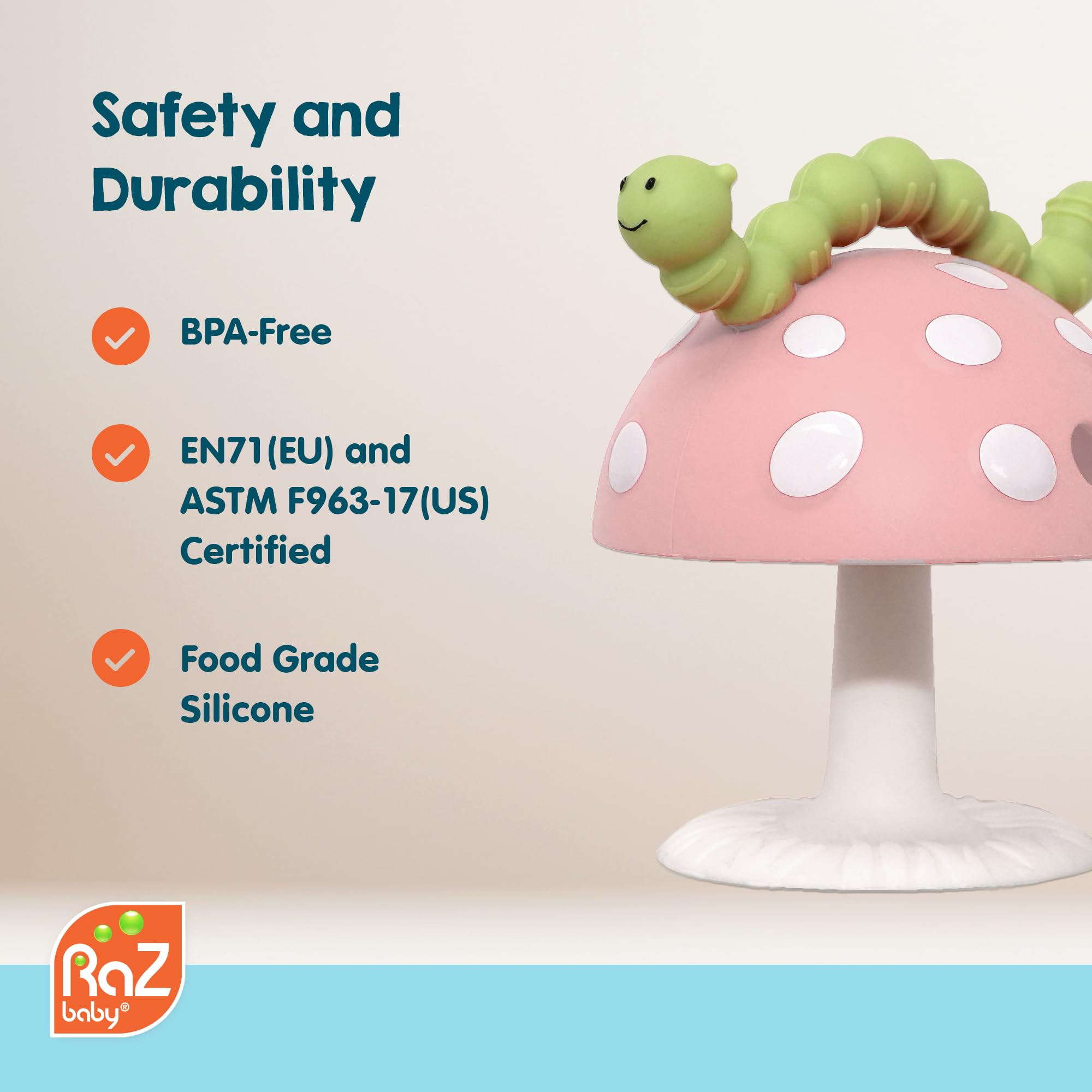 RaZbaby Chompy teether can be sterilized by boiling for hygienic reuse