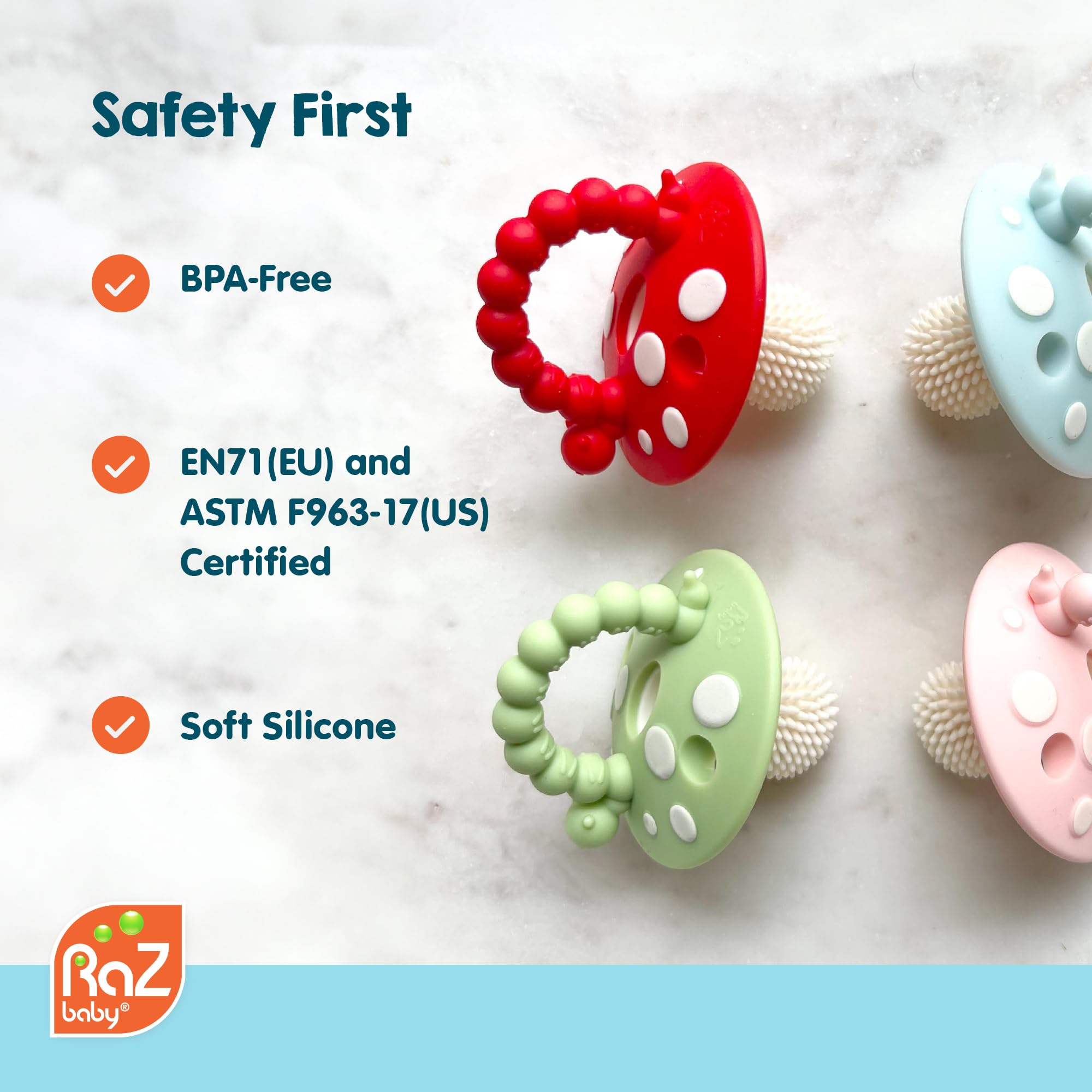 RaZbaby Chompy teether cooling feature for sore gums