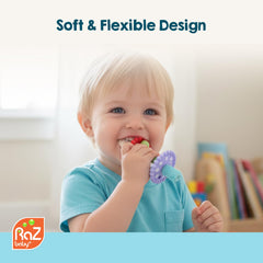 RAZBABY Chompy Teether Wand soft silicone focus for gentle gums and everyday chewing