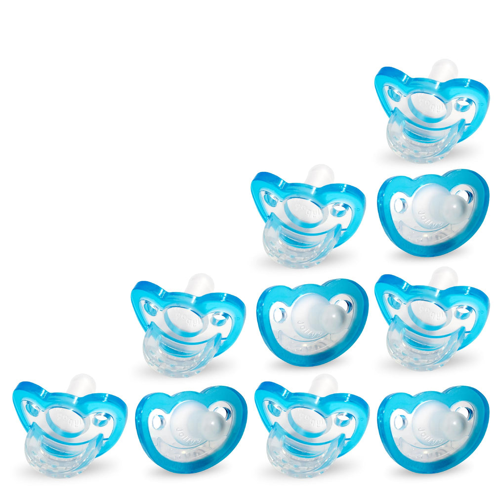 RaZbaby JollyPop one-piece design pacifier showing safety and ease of cleaning.