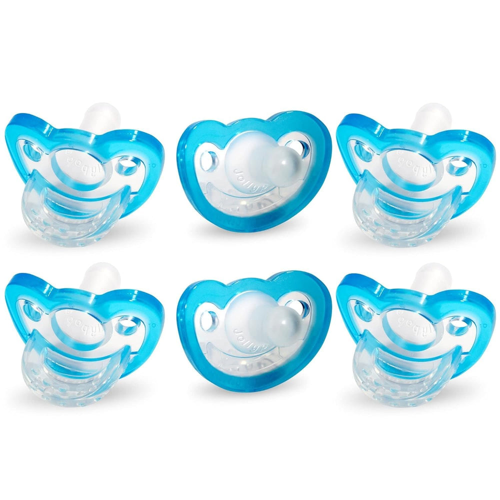 RaZbaby JollyPop pacifier blue 0-3 months with safe one-piece design for easy cleaning