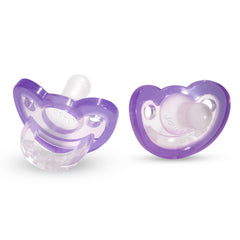 RaZbaby JollyPop pack of 2 lavender pacifiers soothe newborns at nap time