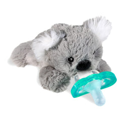 RaZbaby Koala RaZbuddy pacifier holder keeps pacifier close for quick soothing.