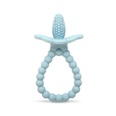 RaZbaby RaZberry Plus teether showing BerryBumps texture for gum relief