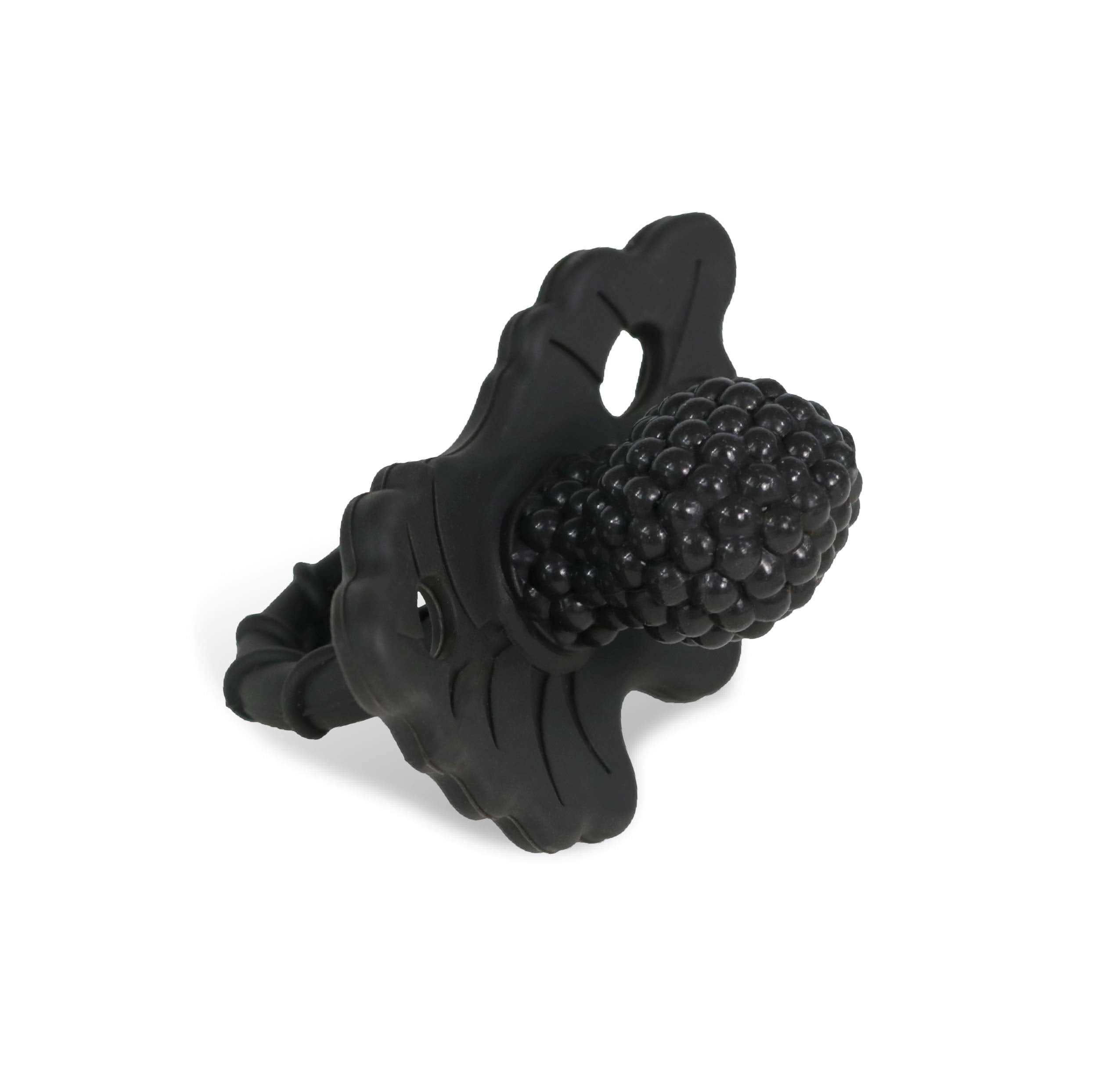 RAZBABY RaZberry teether close-up with BerryBumps texture for soothing gums
