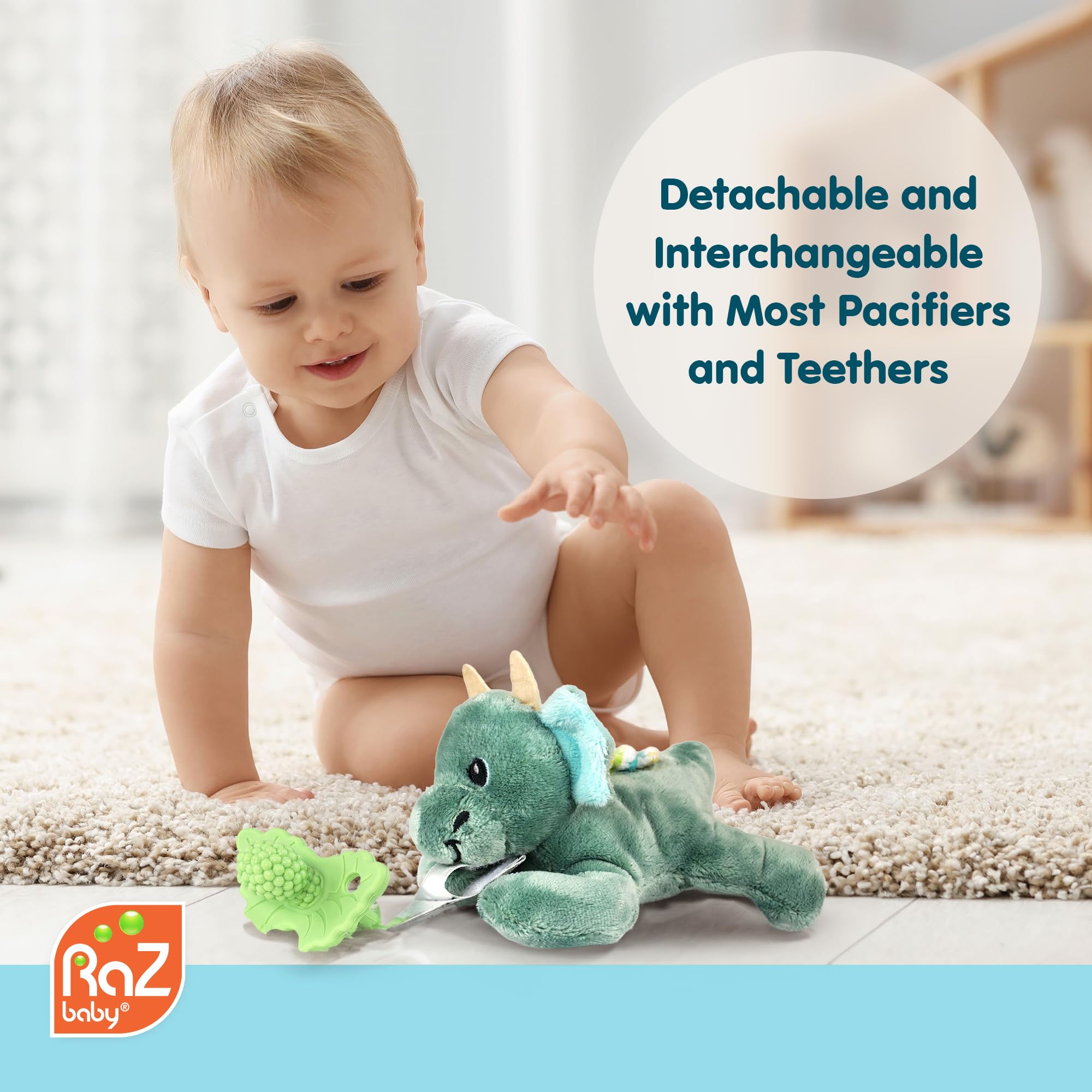 RaZbaby teether can be frozen for extra cooling comfort