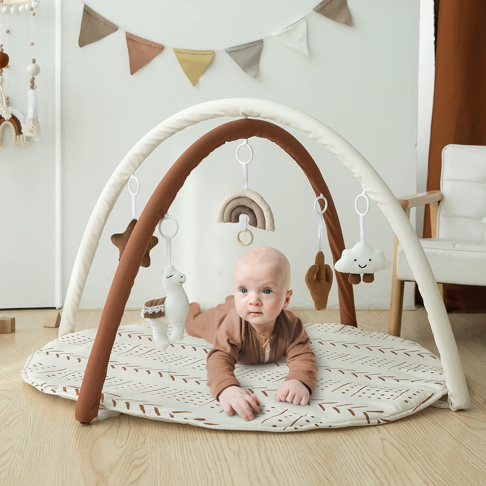 Razee Baby Gym Montessori bell encourages sound exploration during sessions.