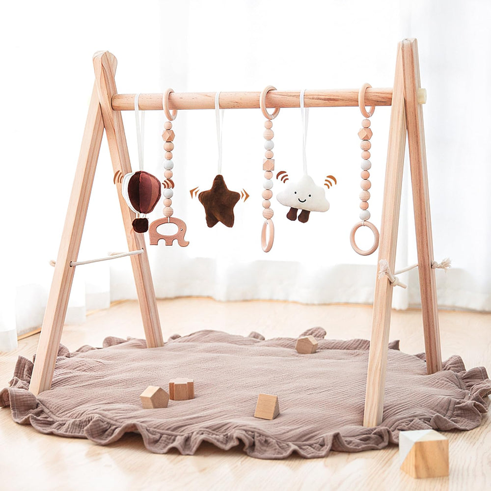 Razee foldable gym setup shown for easy storage and travel