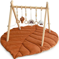 Razee wooden play gym frame with natural finish for safe playtime