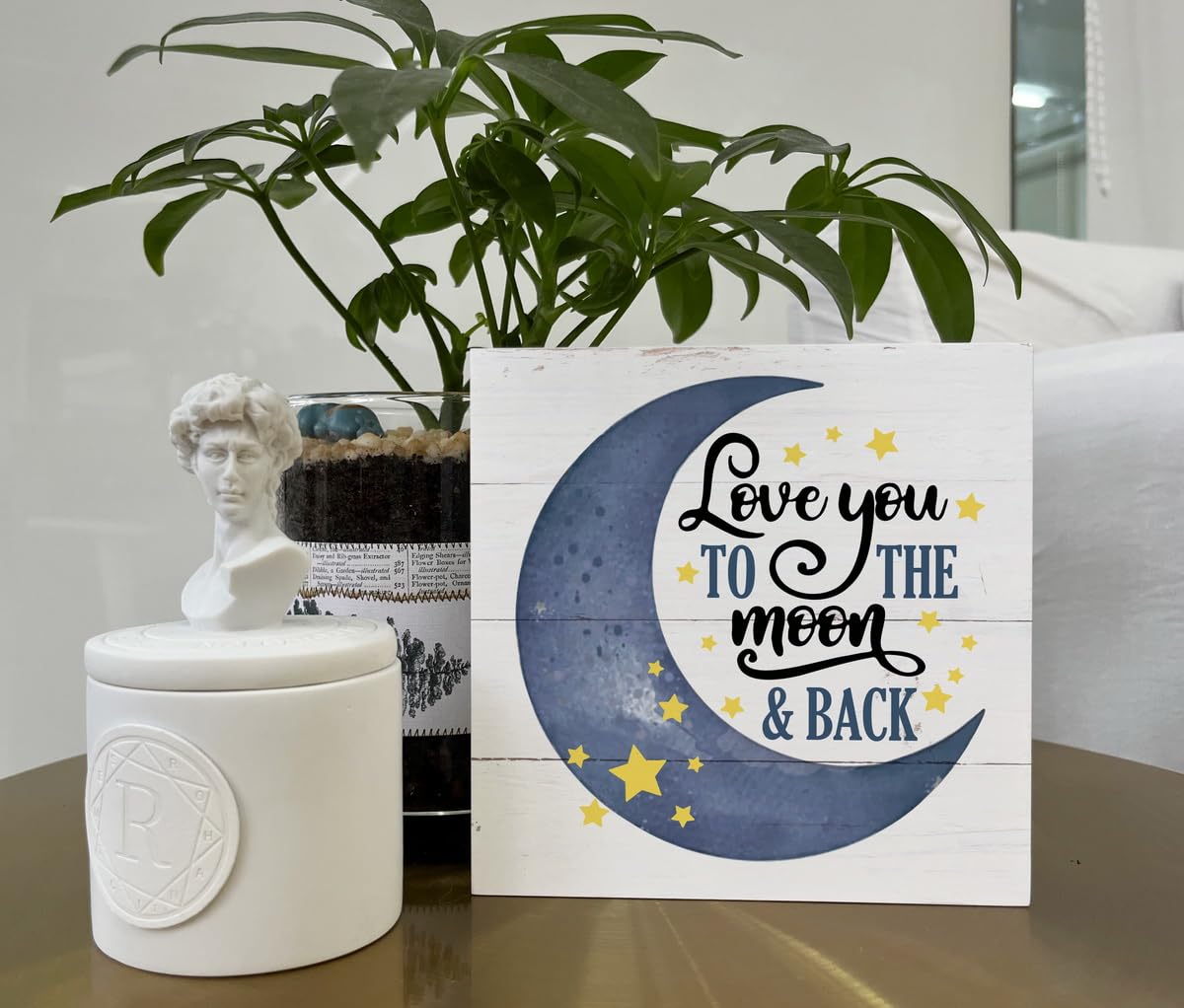 Razpah Love You to the Moon nursery decor makes a thoughtful gift for loved ones.