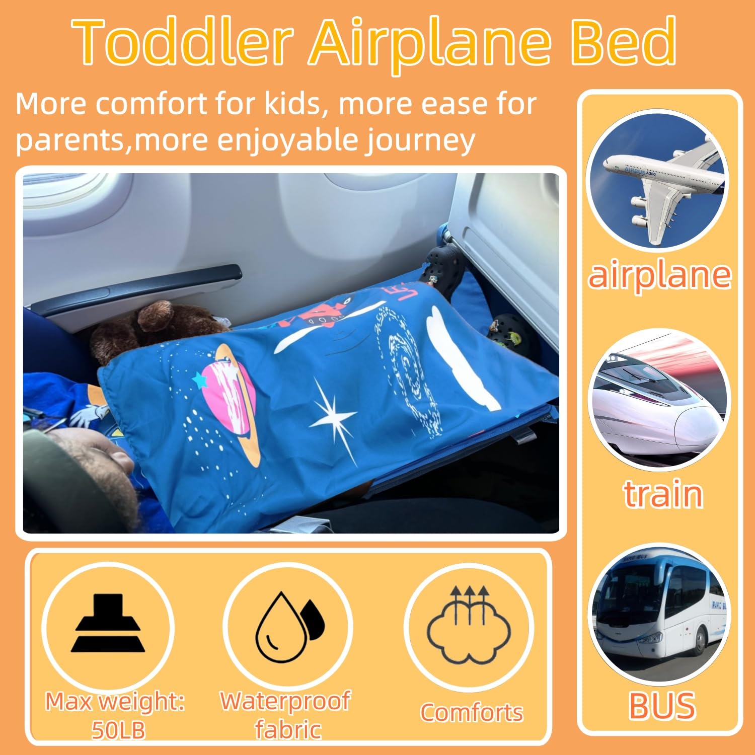 Rdttlv Airplane Bed quick to assemble in minutes between seats.