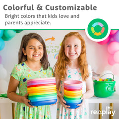 Re-Play 12oz toddler bowls dishwasher-safe for quick cleanup after meals.