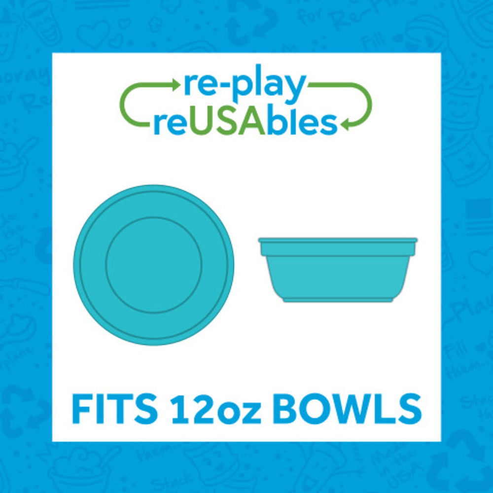 Re-Play yellow bowls with deep walls ideal for kid portions at snacking