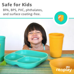 Re-Play plates made in USA from recycled milk jugs for eco-friendly choices