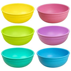 Re-Play Sorbet yellow 20 oz bowl adds bright cereals and snacks to family meals.