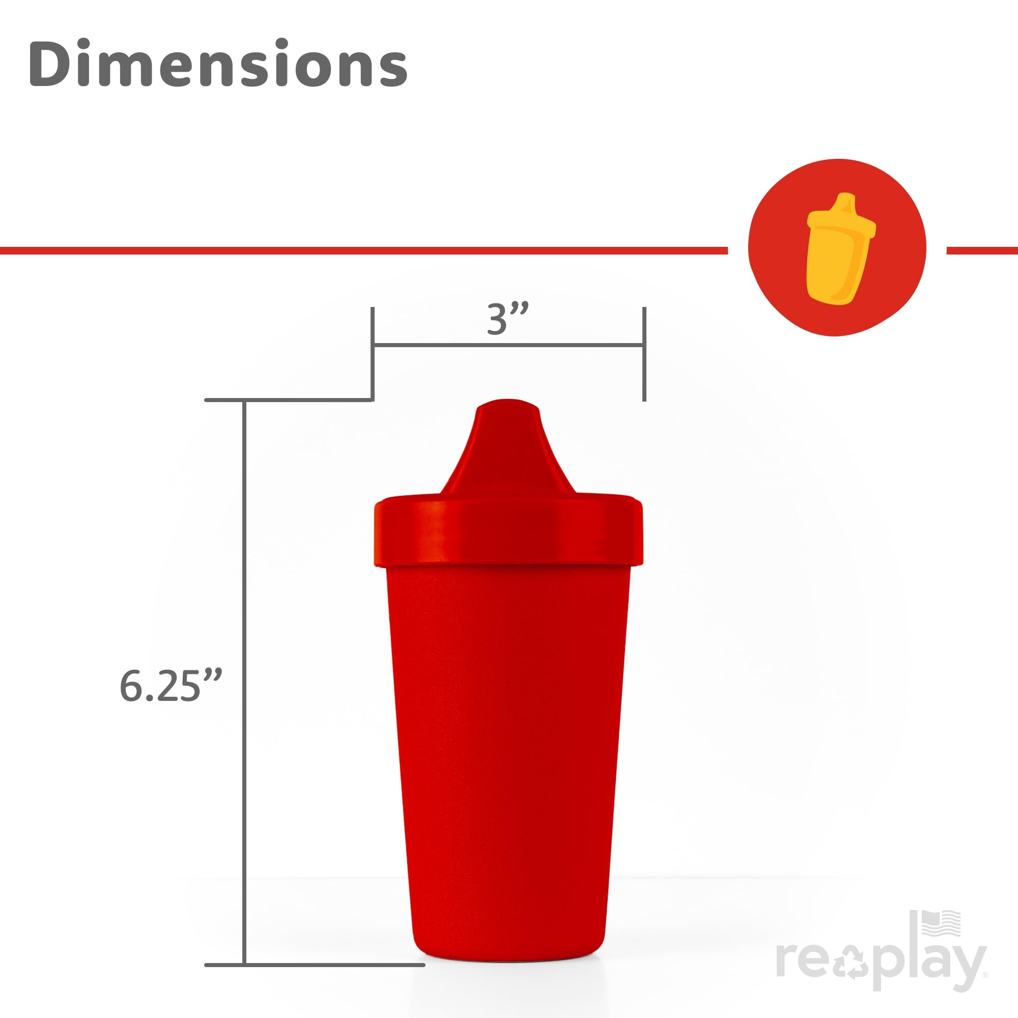 Re-Play easy-grip rims simplify grip for toddler hands.