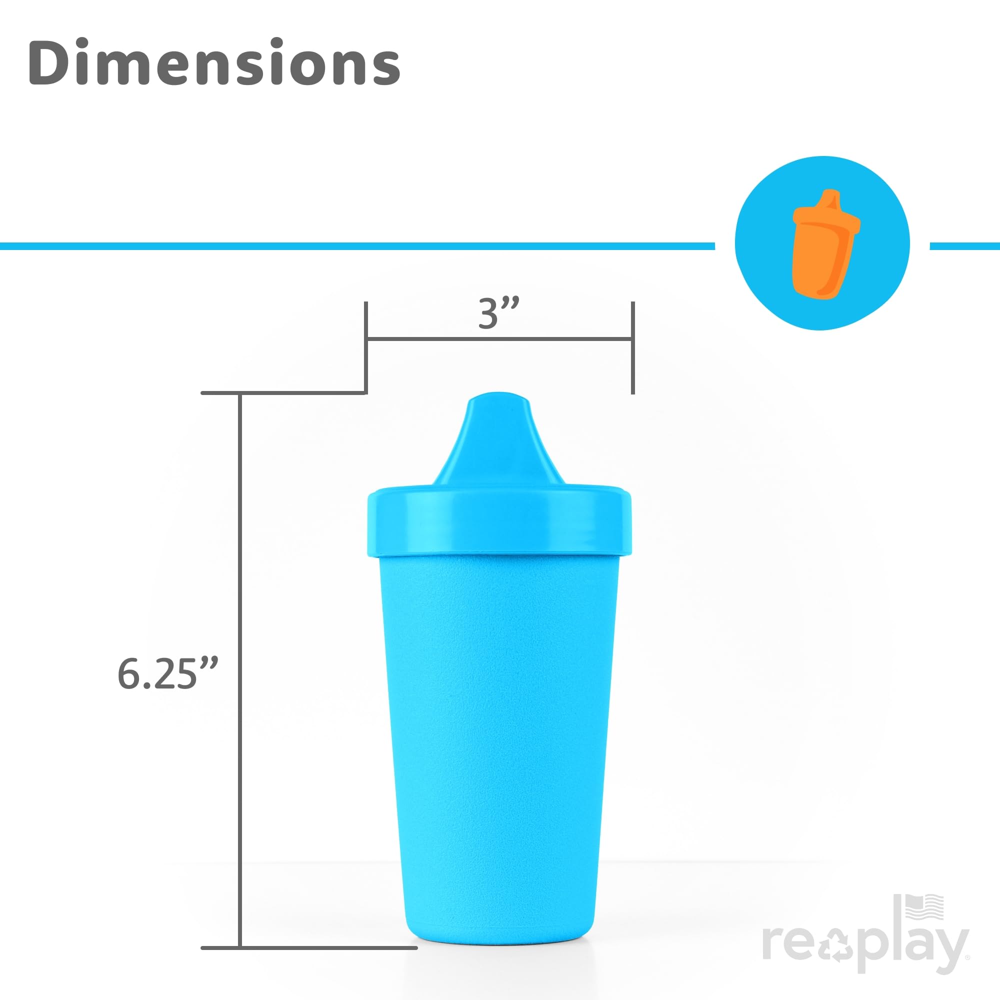 Re-Play True Blue shade communicates kid-friendly design and cheerful meals.