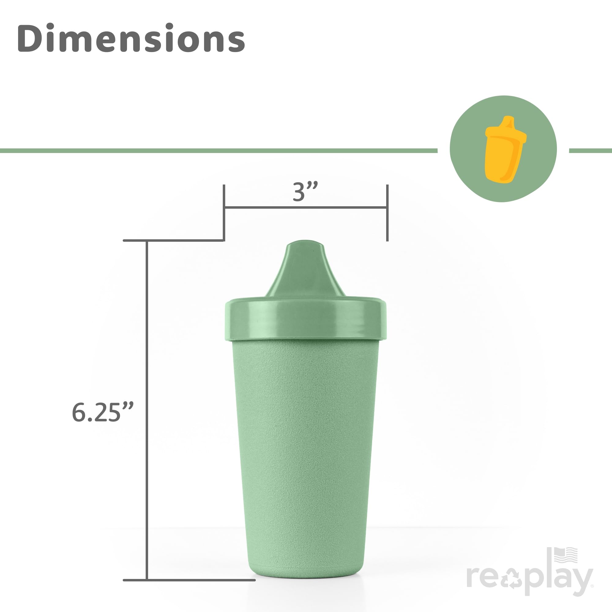 Re-Play safe silicone valve assembly promotes quiet, mess-free sipping sessions.