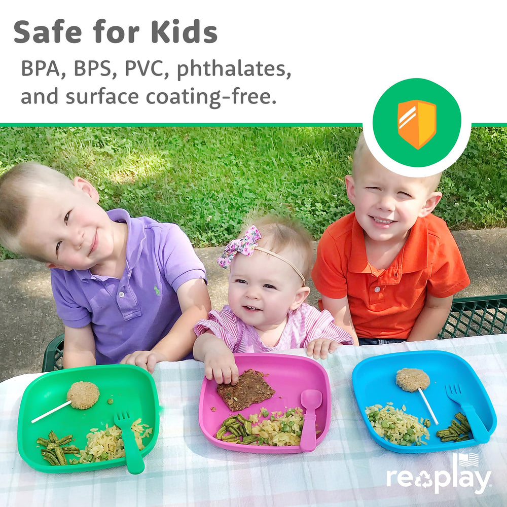 Re-Play toddler bowls 20oz red close-up shows sturdy construction.
