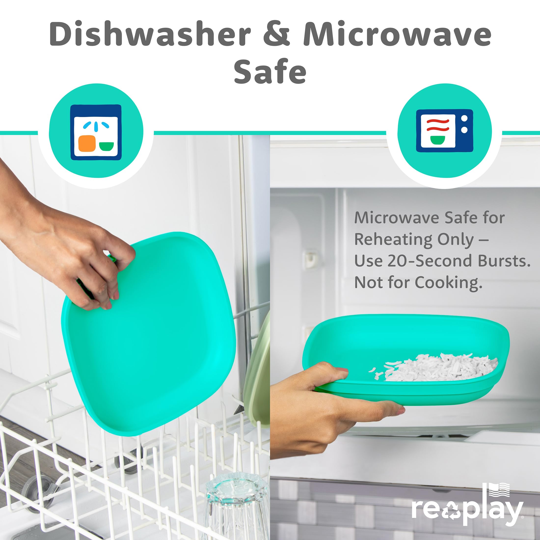 Re-Play toddler plates 22oz size for balanced portions.