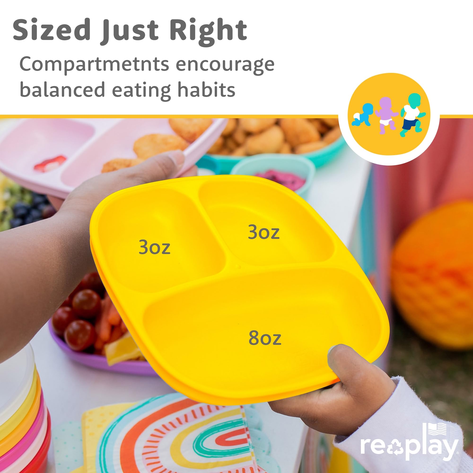 Re-Play toddler plates ideal for picnics and parties.