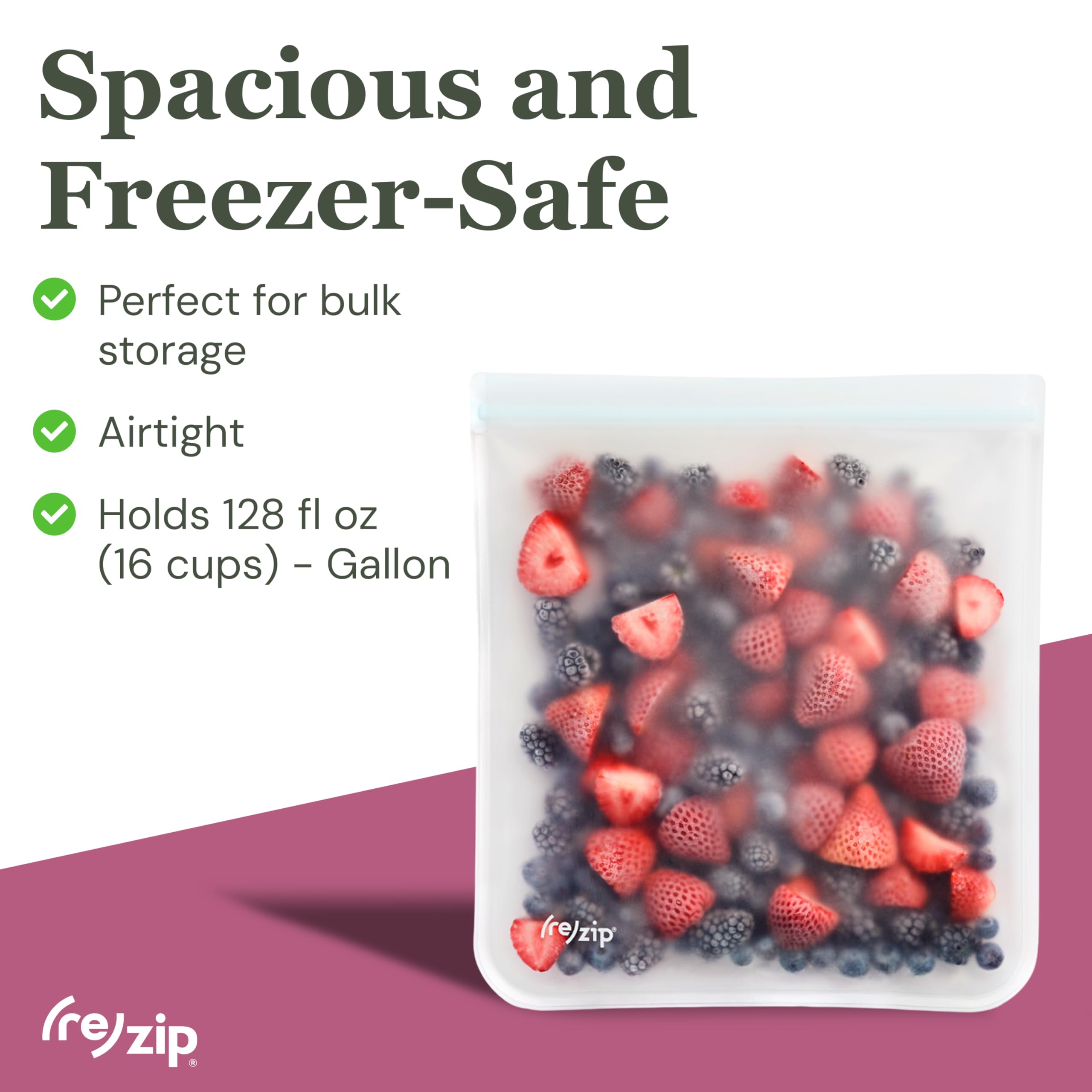 (re)zip BPA-free PEVA bags—food-safe material for everyday snacks.