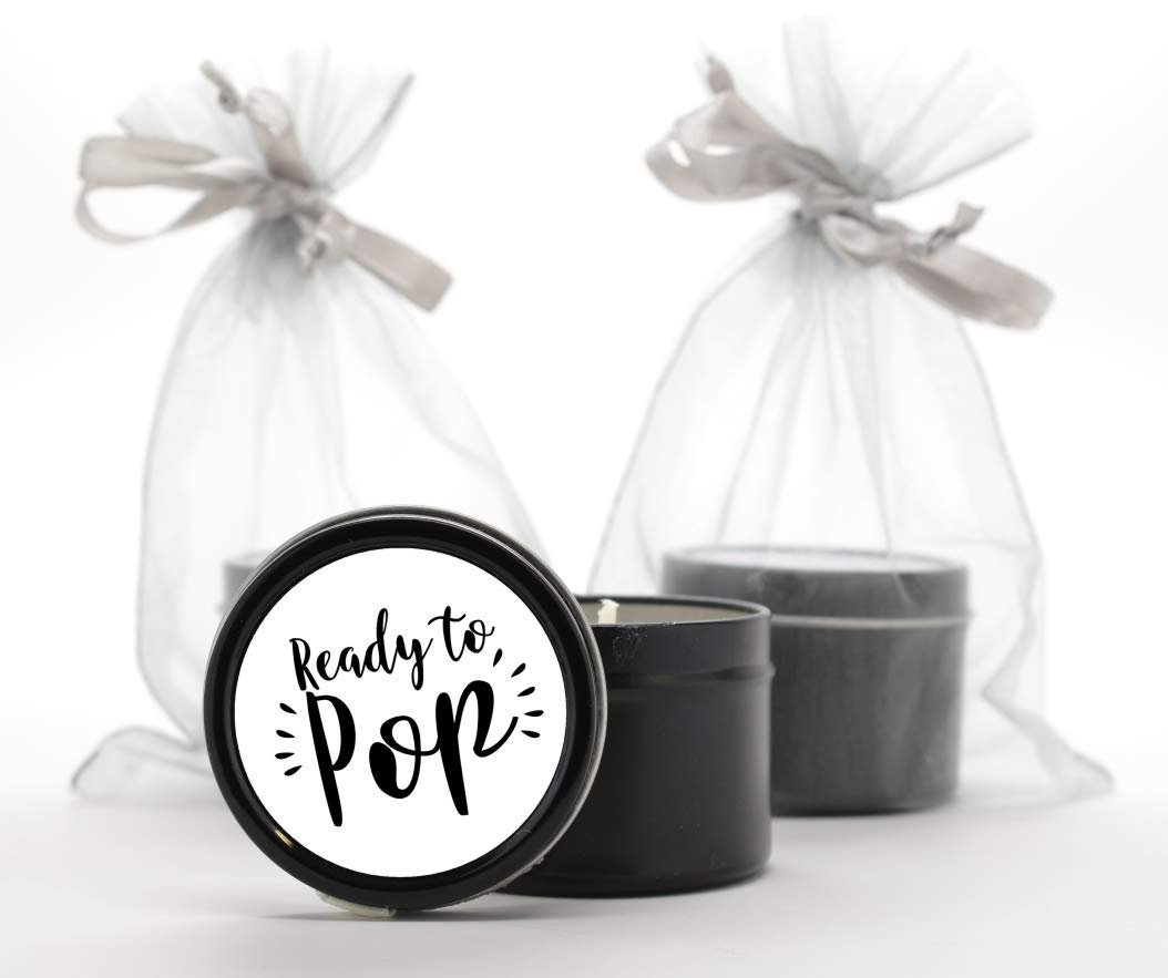 Ready To Pop stripe stickers package ready to decorate baby shower favors.
