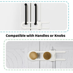 Reaeon cabinet locks for kitchen and bathroom storage enabling safer access.