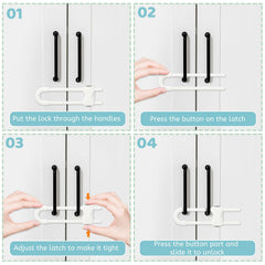 Reaeon cabinet locks no-tools installation showing quick securing of drawers.