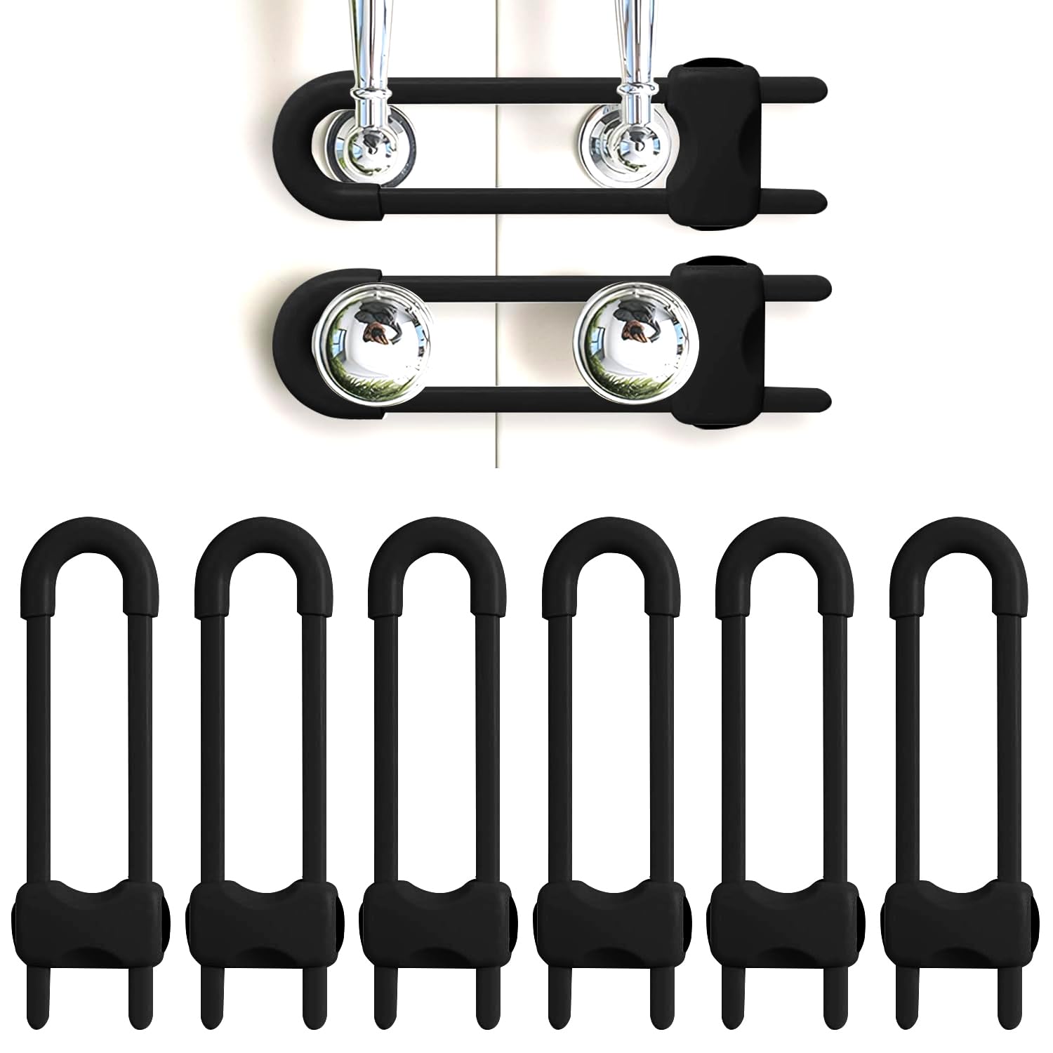Reaeon sliding cabinet locks in use keep kids out of kitchen cabinets